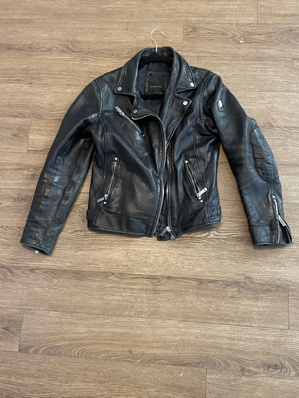 Black Leather Moto Jacket - Women